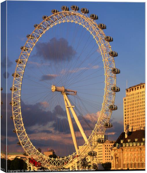 London Eye, London, England, UK Canvas Print by Geraint Tellem ARPS