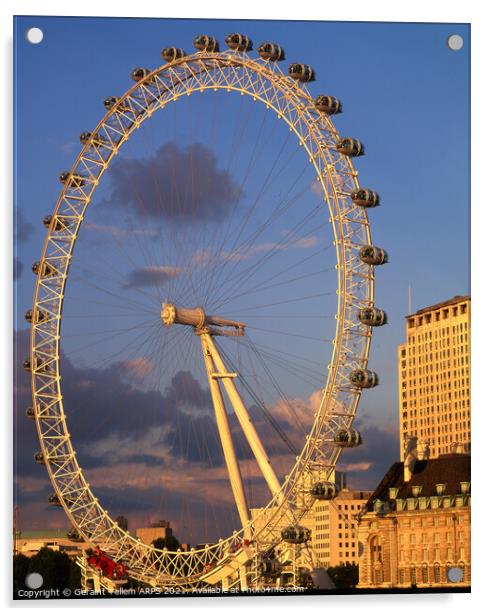 London Eye, London, England, UK Acrylic by Geraint Tellem ARPS