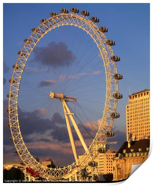 London Eye, London, England, UK Print by Geraint Tellem ARPS