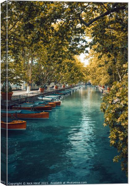 Deep Blue Canal Canvas Print by Nick Hirst