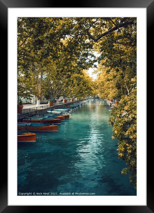 Deep Blue Canal Framed Mounted Print by Nick Hirst