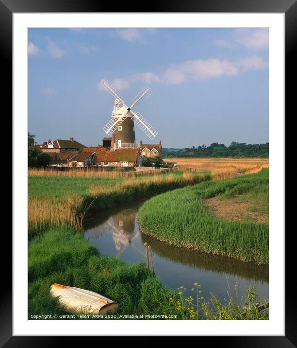 Windmill, Cley next the Sea, Norfolk, England, UK Framed Mounted Print by Geraint Tellem ARPS