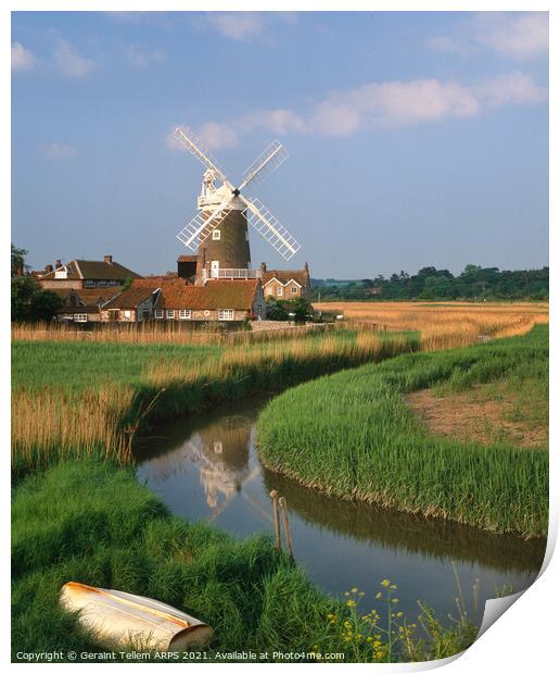Windmill, Cley next the Sea, Norfolk, England, UK Print by Geraint Tellem ARPS
