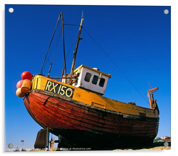 Fishing boat, Hastings, East Sussex, England, UK  Acrylic by Geraint Tellem ARPS