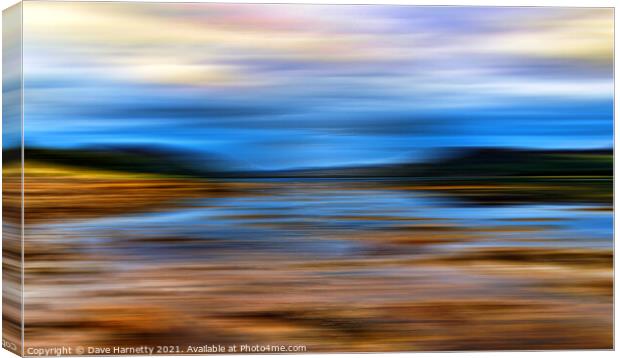 Low Tide At Loch Fleet-Sutherland,Scotland Canvas Print by Dave Harnetty