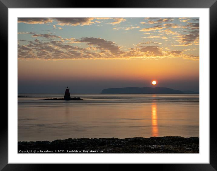 Great Orme Sunrise from Penmon Framed Mounted Print by colin ashworth