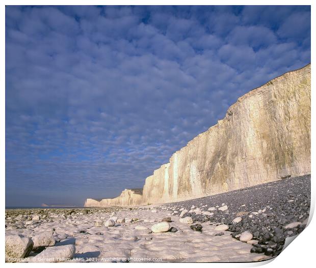 Seven Sisters from Birling Gap, East Sussex, England, UK Print by Geraint Tellem ARPS