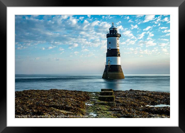 Penmon Point Lighthouse Framed Mounted Print by colin ashworth