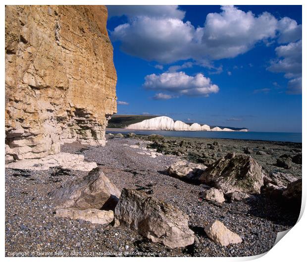 Seven Sisters from Cuckmere Haven, East Sussex, England, UK Print by Geraint Tellem ARPS