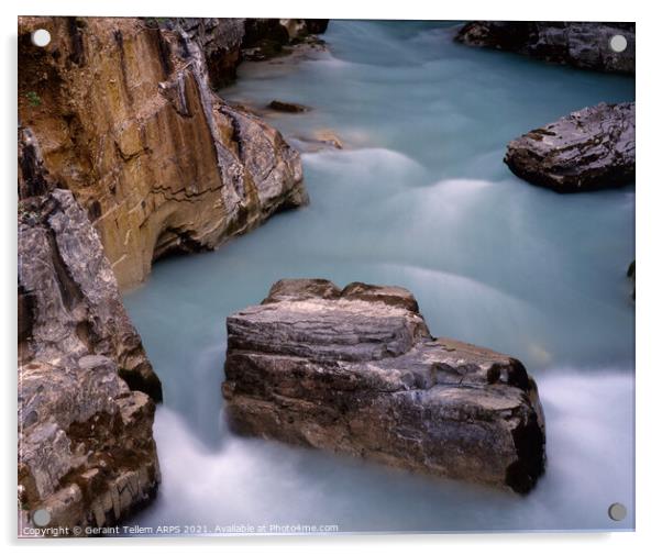 Marble Canyon, Kootenay NP, British Columbia, Canada Acrylic by Geraint Tellem ARPS