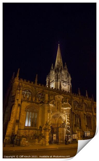 St Marys Oxford Print by Cliff Kinch