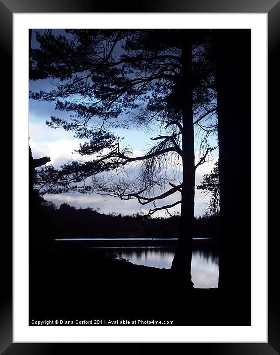 High Dam, Cumbria, nightfall. Framed Mounted Print by DEE- Diana Cosford