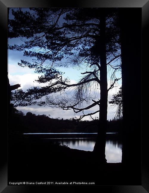 High Dam, Cumbria, nightfall. Framed Print by DEE- Diana Cosford