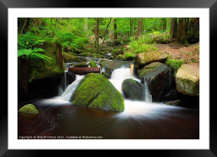  Wyming brook nature trail in the peak district Derbyshire 595 Framed Mounted Print by PHILIP CHALK