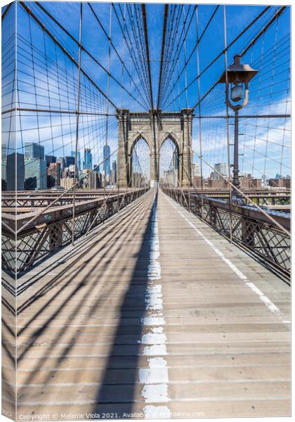 NEW YORK CITY Brooklyn Bridge Canvas Print by Melanie Viola