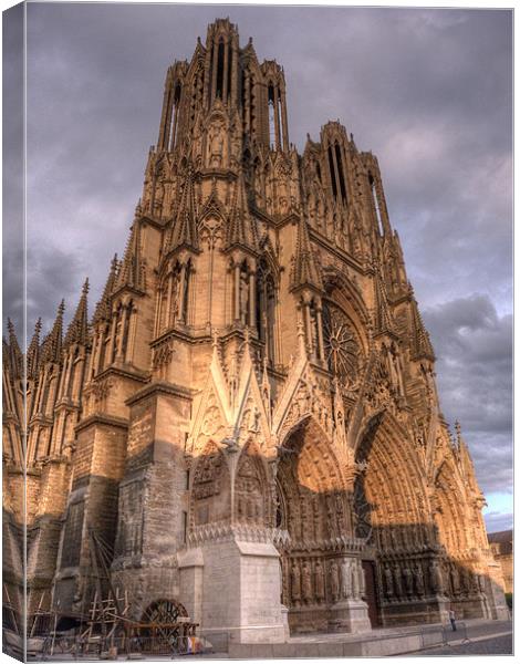 Rheims Cathedral Canvas Print by Colin Metcalf