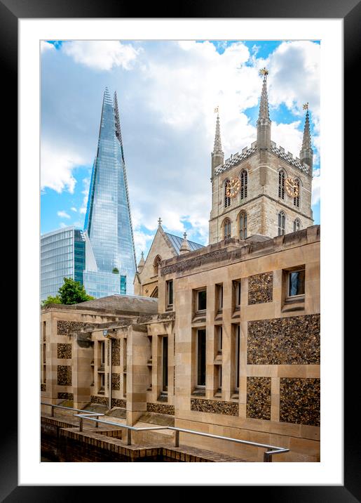 Southwark Cathedral Framed Mounted Print by Richard Downs