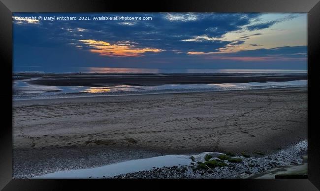 Blackpool sunset Framed Print by Daryl Pritchard videos