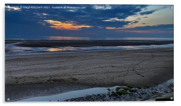 Blackpool sunset Acrylic by Daryl Pritchard videos