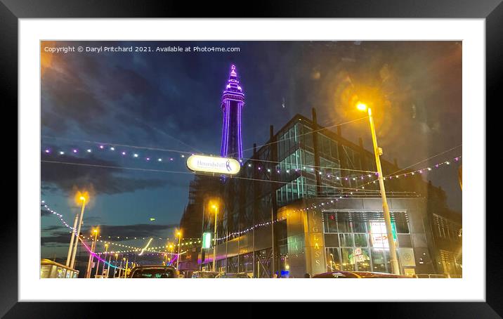 Blackpool tower illuminations Framed Mounted Print by Daryl Pritchard videos