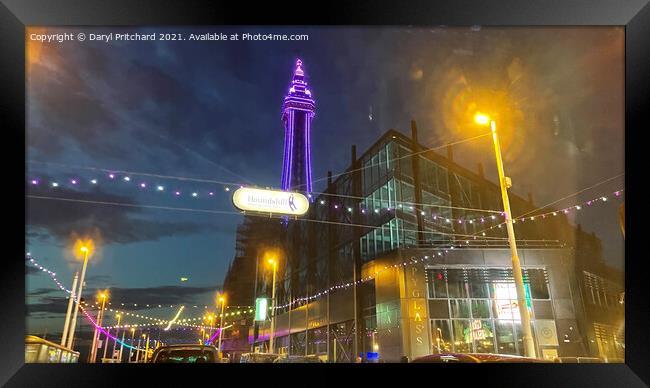 Blackpool tower illuminations Framed Print by Daryl Pritchard videos