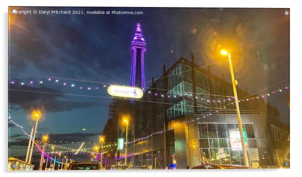 Blackpool tower illuminations Acrylic by Daryl Pritchard videos