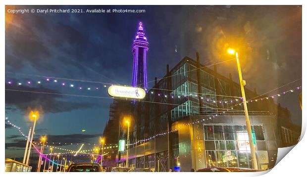 Blackpool tower illuminations Print by Daryl Pritchard videos