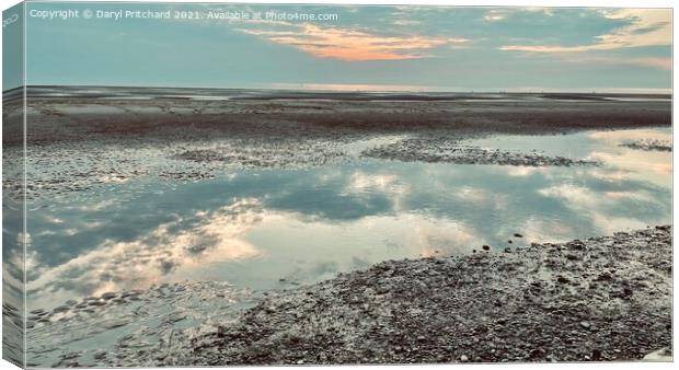 Blackpool beach sunset Canvas Print by Daryl Pritchard videos
