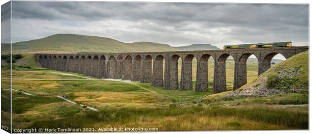 Crossing the Ribblehead Viaduct Canvas Print by Mark Tomlinson