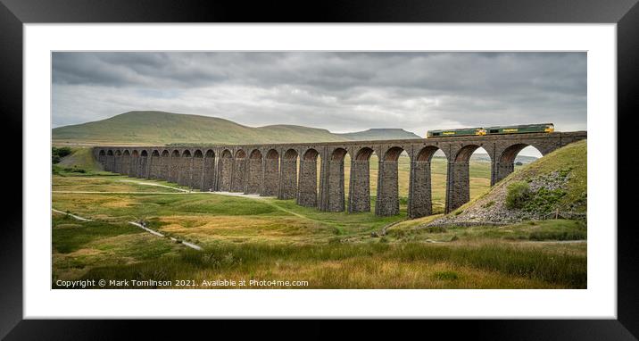 Crossing the Ribblehead Viaduct Framed Mounted Print by Mark Tomlinson