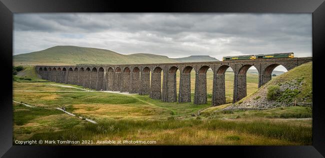 Crossing the Ribblehead Viaduct Framed Print by Mark Tomlinson