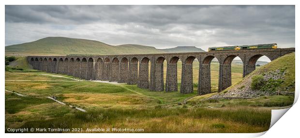 Crossing the Ribblehead Viaduct Print by Mark Tomlinson