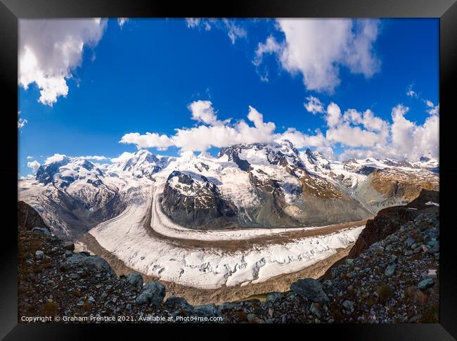 Gorner Glacier, Switzerland Framed Print by Graham Prentice
