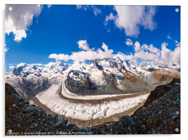 Gorner Glacier, Switzerland Acrylic by Graham Prentice