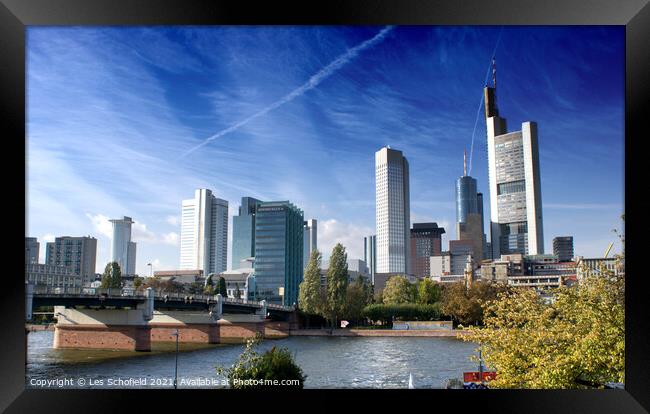 Frankfurt City Germany Framed Print by Les Schofield