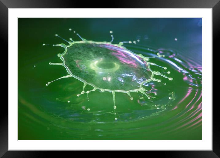 Water Drop Collision  Framed Mounted Print by Antonio Ribeiro