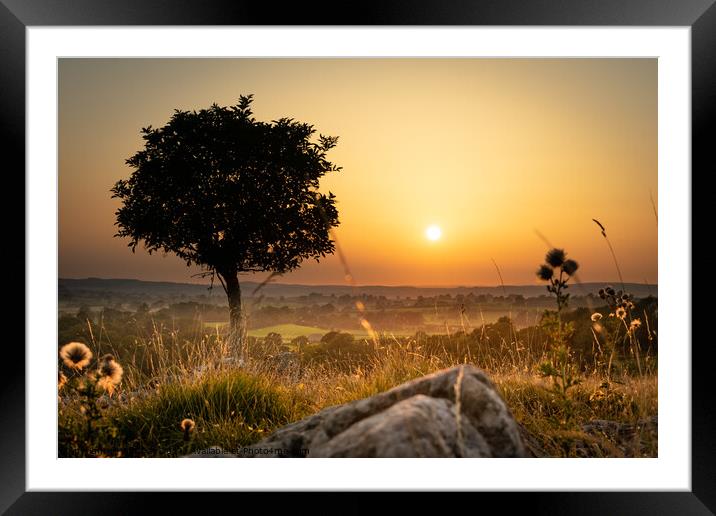 Storrs Common Sunset Framed Mounted Print by Jim Day