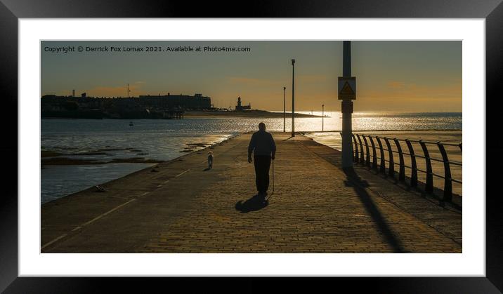knott end to fleetwood Framed Mounted Print by Derrick Fox Lomax
