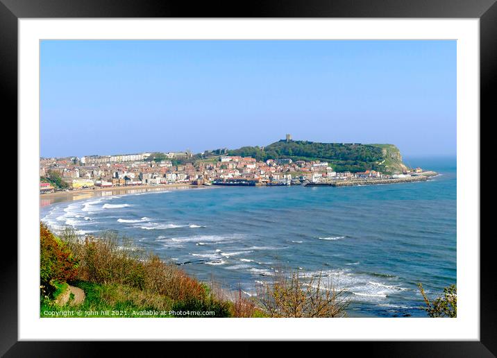 Scarborough bay Yorkshire. Framed Mounted Print by john hill