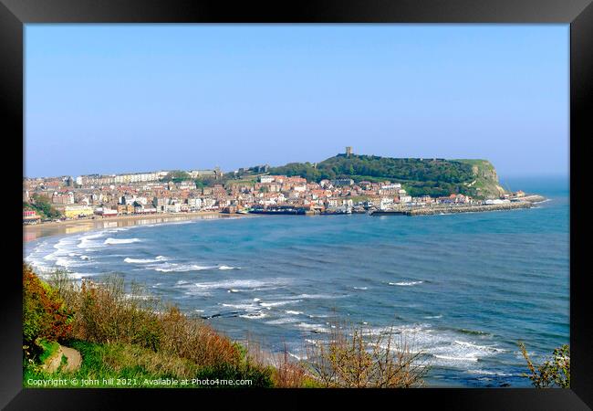 Scarborough bay Yorkshire. Framed Print by john hill