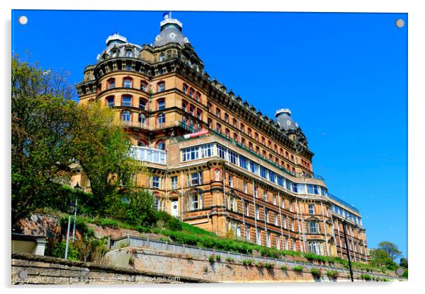 Grand hotel, Scarborough. Acrylic by john hill