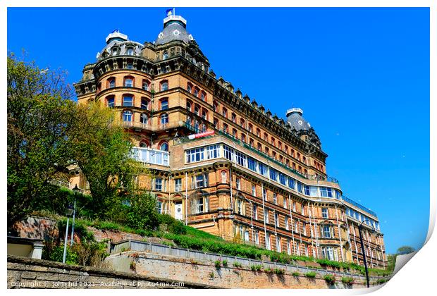 Grand hotel, Scarborough. Print by john hill