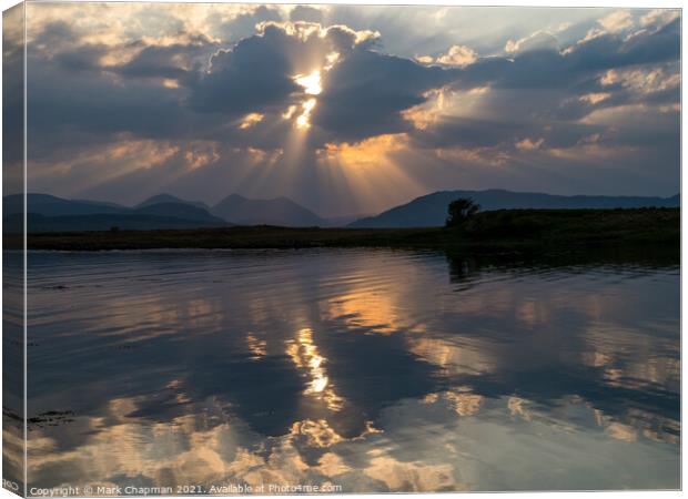 Reflections of a Cuillin sunset, Skye Canvas Print by Photimageon UK