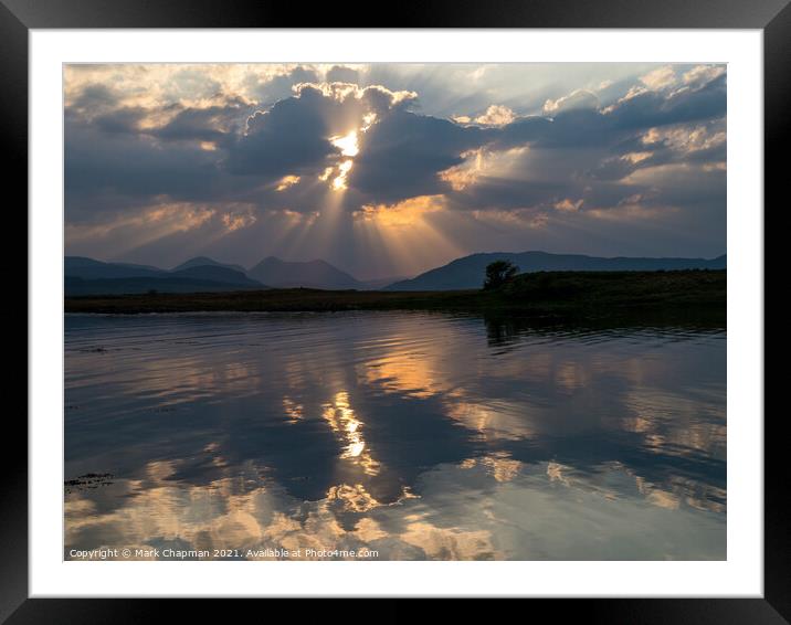 Reflections of a Cuillin sunset, Skye Framed Mounted Print by Photimageon UK