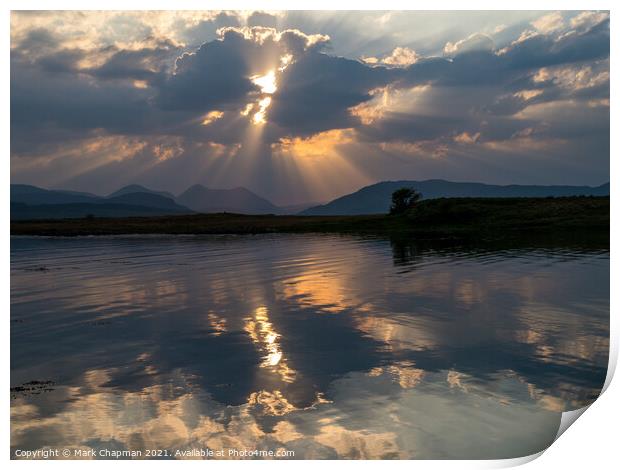 Reflections of a Cuillin sunset, Skye Print by Photimageon UK