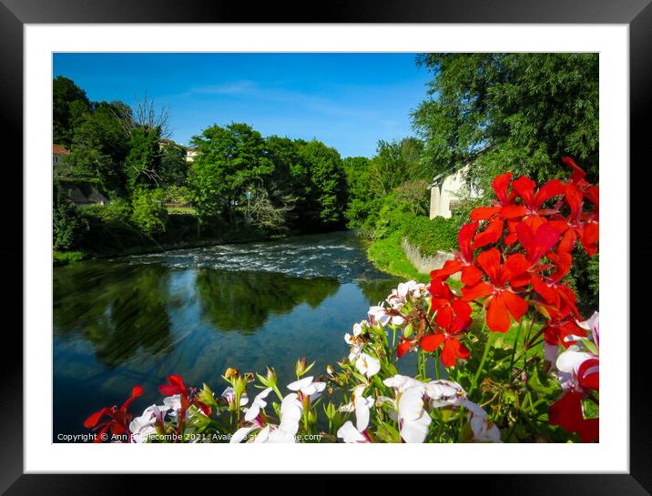 The river Marne Framed Mounted Print by Ann Biddlecombe