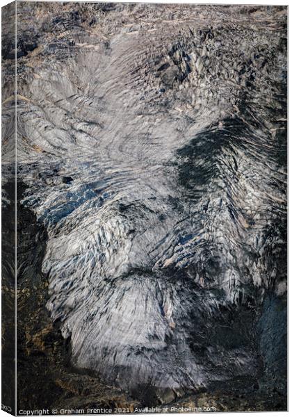 The Face in the Glacier Canvas Print by Graham Prentice