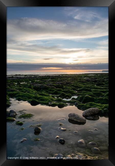 Birling Gap at Sunset II Framed Print by Craig Williams