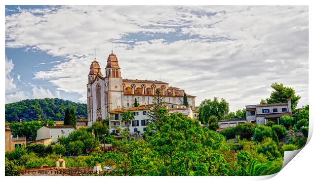 Mallorca Spain Calvia Church  Print by Peter F Hunt