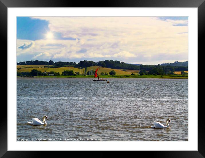  Sailing on the Exe Framed Mounted Print by Stephen Hamer